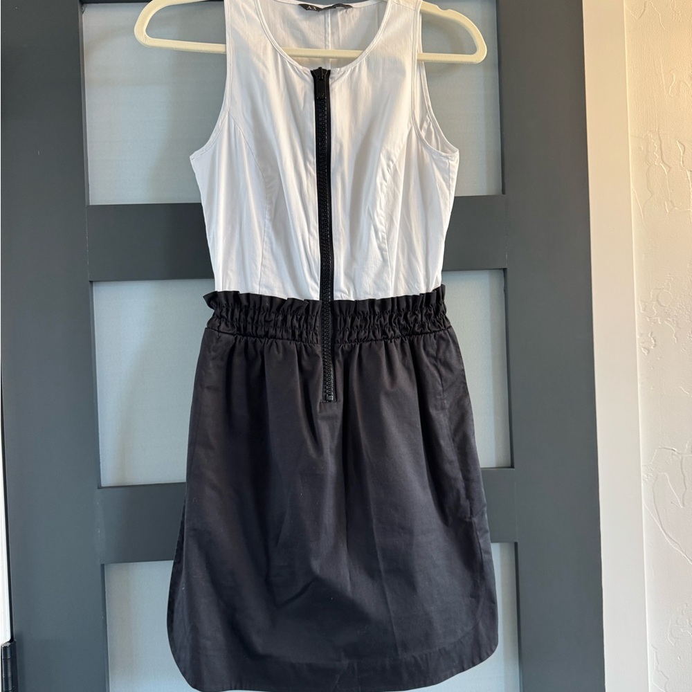 Armani Exchange Black and White Mini Dress